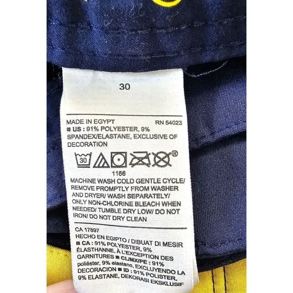 Old Navy Board Shorts Mens Size‎ 30 Blue Yellow White Striped Swim Front Tie